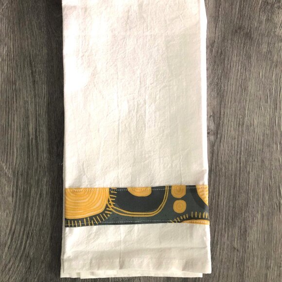 Mid Century Modern vintage lemons tea hand towel flour sack retro kitchen décor - Picture 4 of 6